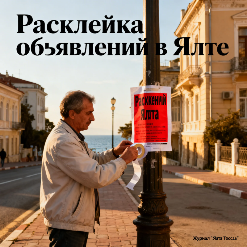 Расклейка объявлений в Ялте: законные способы размещения